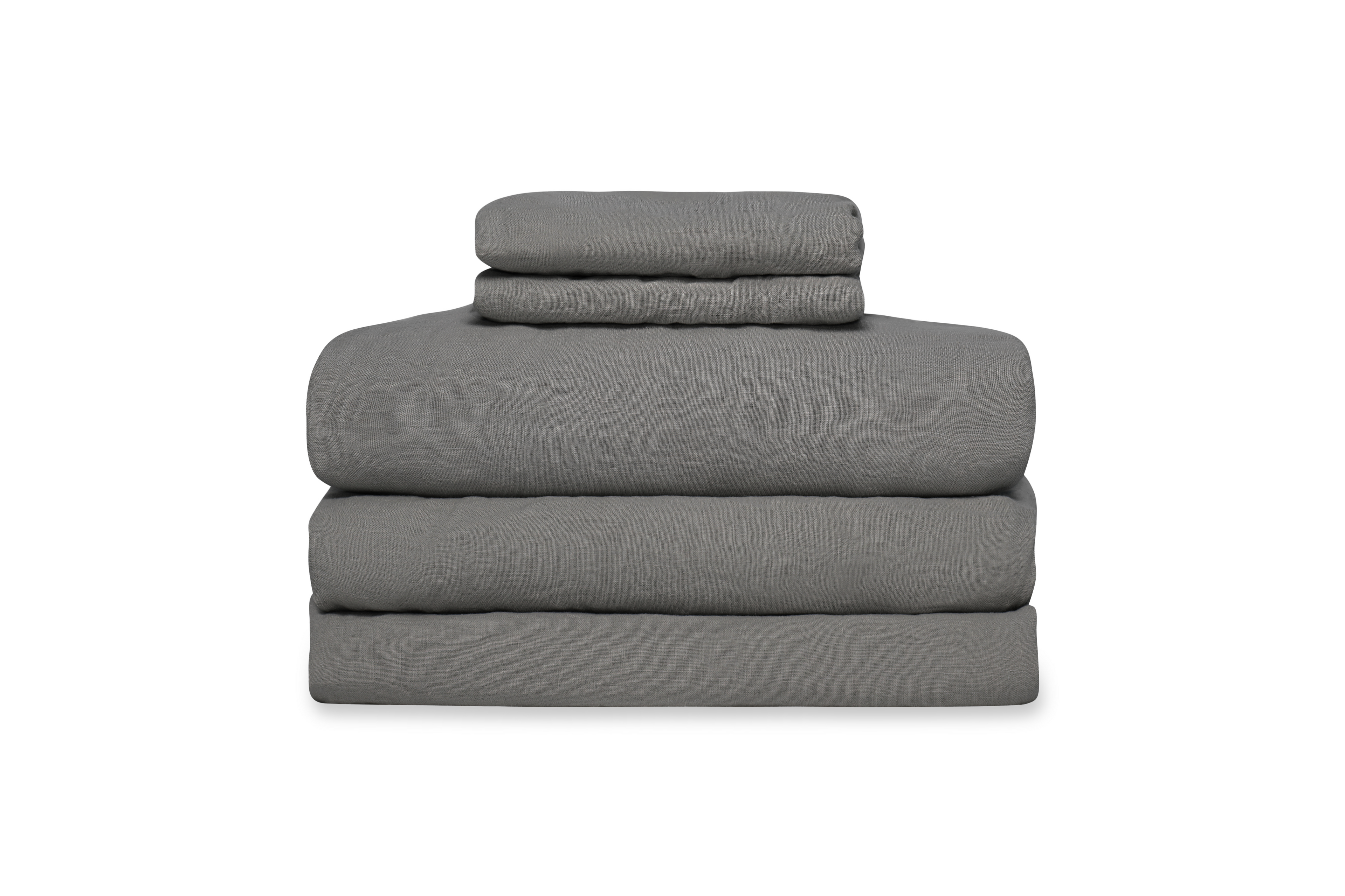 Washed Linen Sheet Set Smoke | Heirloom Boulevard