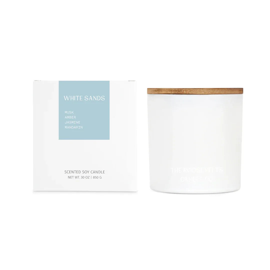 White Sands 3 Wick Candle The Roosevelts Candle Co. | Heirloom Boulevard