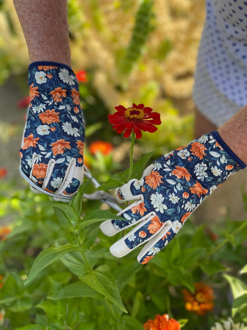 Women's Floral Gardening and Project Gloves "The Olivia" Large | Heirloom Boulevard