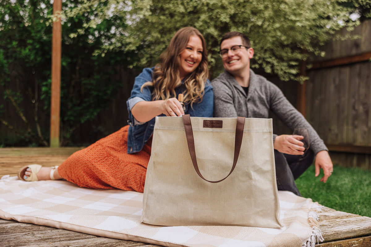 Legacy Market Waxed Canvas Tote with Leatherette Handles | Heirloom Boulevard