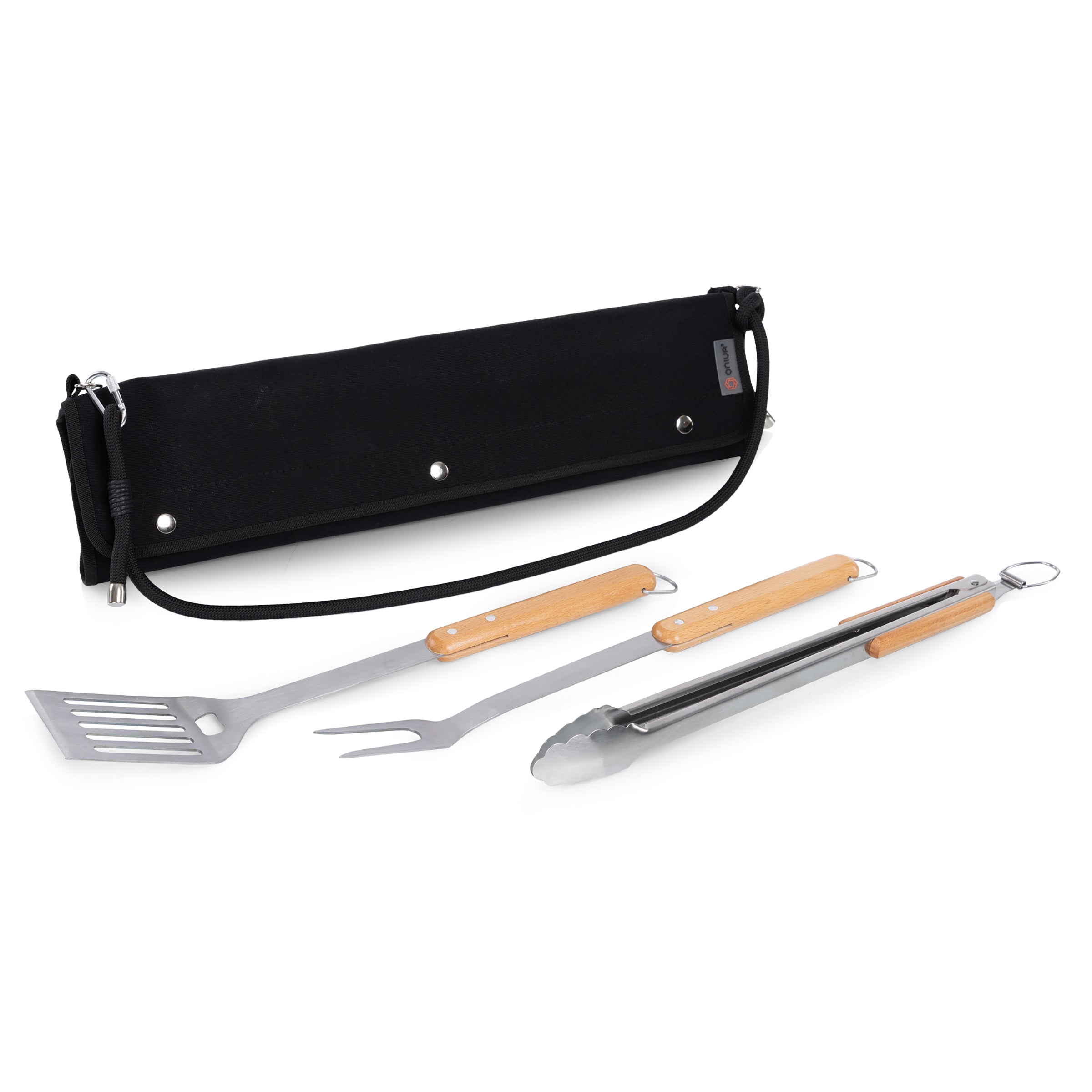 Oniva BBQ Roll Up 3 Piece Set Black | Heirloom Boulevard