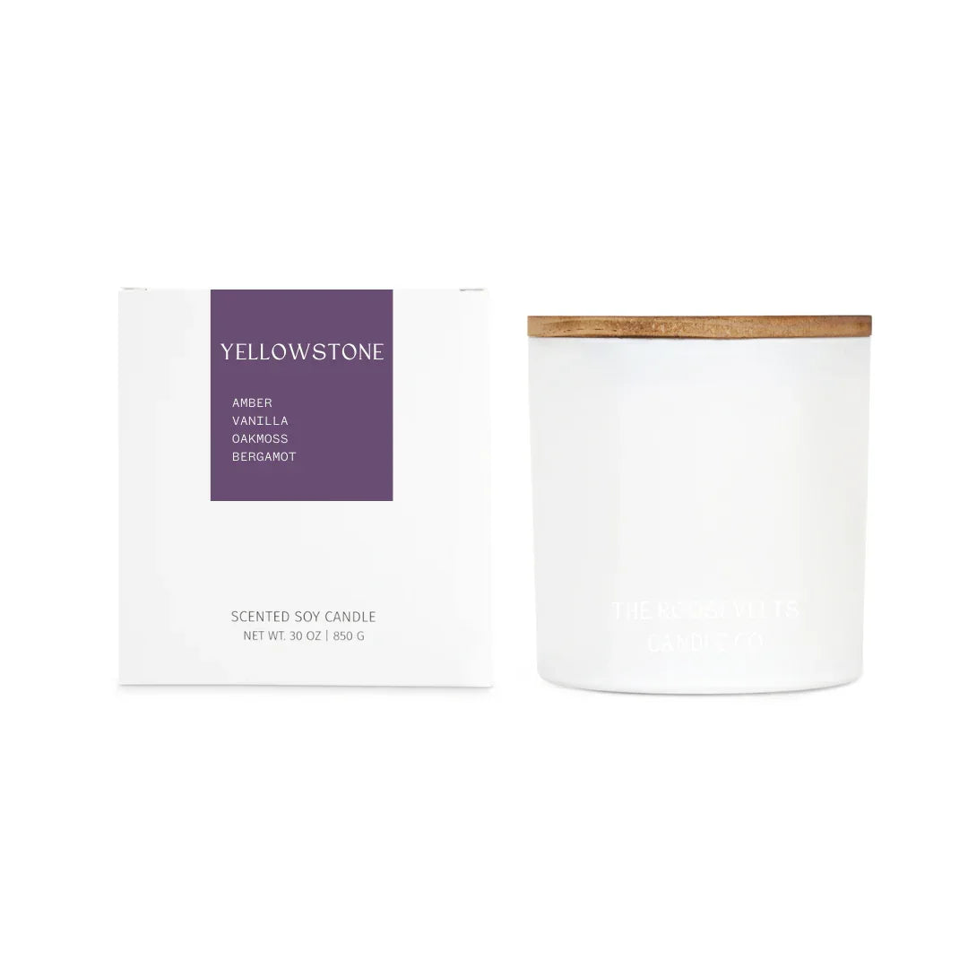 Yellowstone 3 Wick Candle The Roosevelts Candle Co. | Heirloom Boulevard