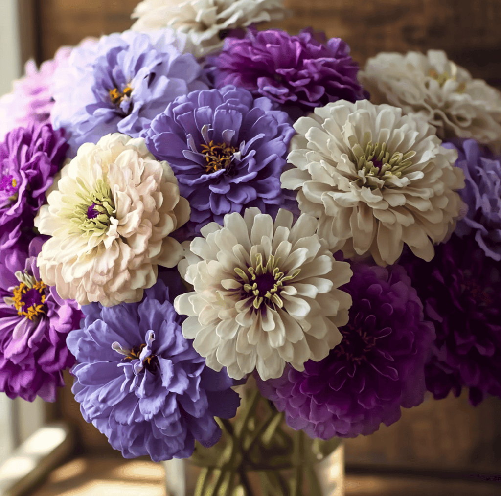 Southern Seeds Blueberry Cheesecake Zinnia – 100 Seeds | Heirloom Boulevard