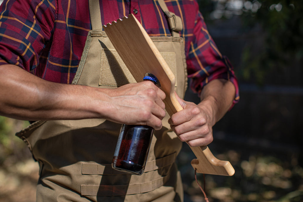 Oniva Hardwood BBQ Grill Scraper with Bottle Opener | Heirloom Boulevard